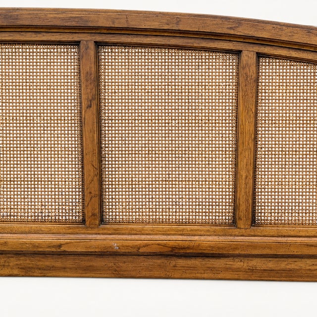 Vintage Thomasville Woven Rattan King Headboard For Sale In Los Angeles - Image 6 of 17