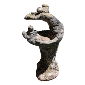 Mid-20th Century English Cast Stone Birdbath