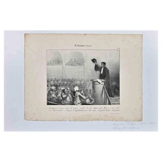 Auguste Raffet, The National Assembly in Paris, Lithograph, 1850 For Sale