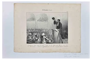 Auguste Raffet, The National Assembly in Paris, Lithograph, 1850