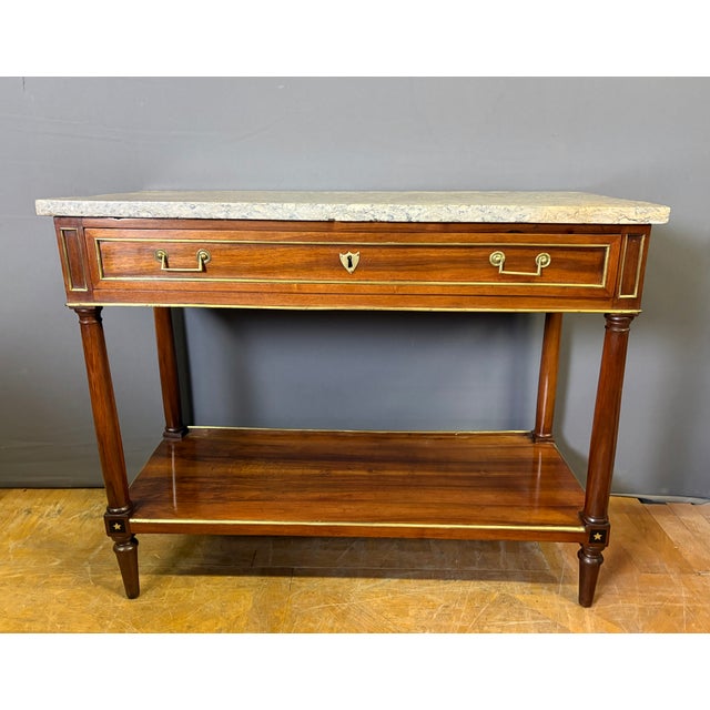 Directoire Console Table in Walnut For Sale - Image 12 of 12
