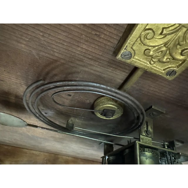 Wood Vintage Pendulum Clock in Wood For Sale - Image 7 of 13