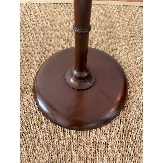 Mid 20th Century Mid Twentieth Century Solid Wood Regency Style Tall Pedestal Display Plant Stands With Mahogany Finish, Pair For Sale - Image 5 of 11
