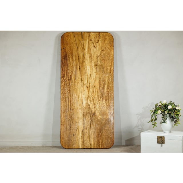 Late 20th Century Large Custom Mango Wood Table Top with Striking Grain Pattern For Sale - Image 16 of 18