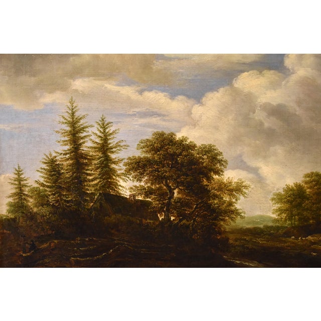 After Jacob Van Ruisdael, Landscape with Wood, 1670, Oil on Canvas, Framed For Sale - Image 13 of 18