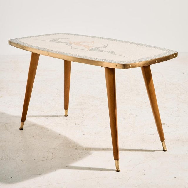 Vintage Mosaic-Topped Coffee Table, 1960s For Sale - Image 10 of 10