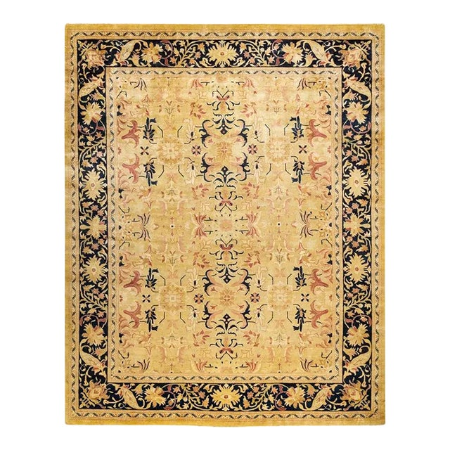 Mogul, One-of-a-Kind Hand-Knotted Area Rug in Green, 8' 3" x 10' 4" For Sale