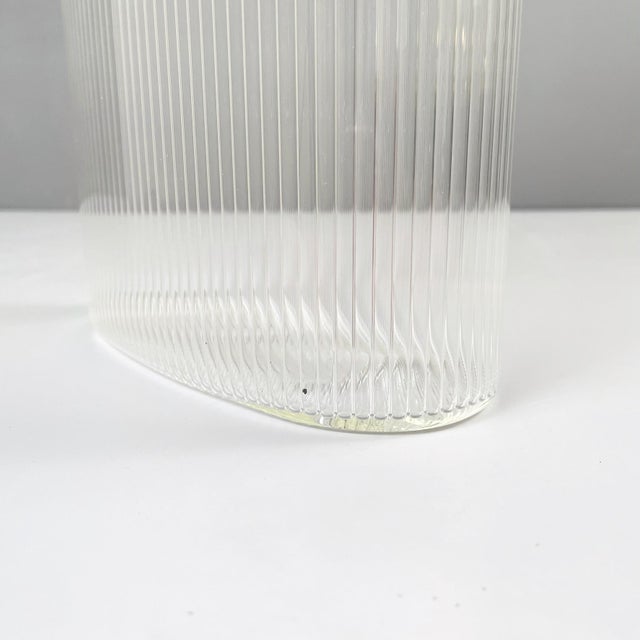 Gold Modern Italian Glass Vase with Oval Shape by Roberto Faccioli, 1990s For Sale - Image 8 of 9