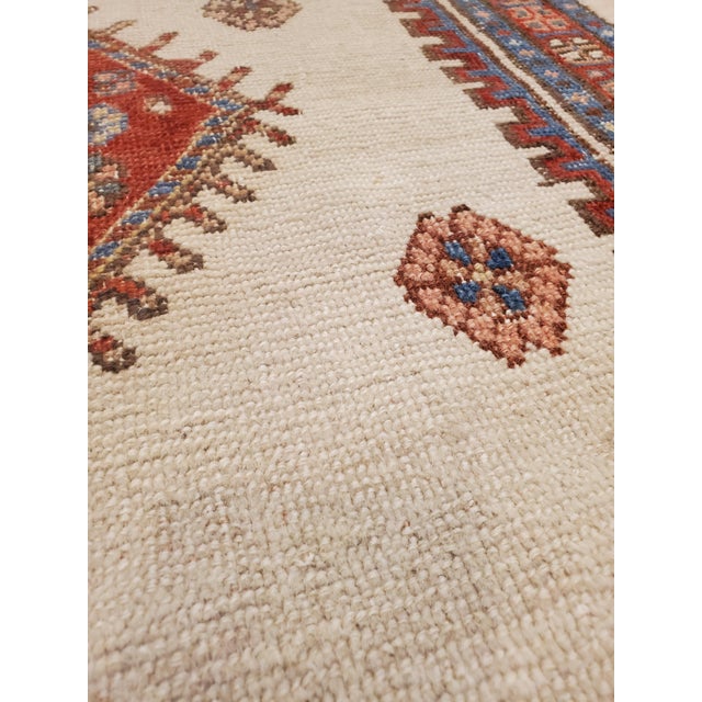 Antique Persian Bakhshaish Carpet, Handmade Wool Oriental Rug, Ivory and Rust For Sale - Image 4 of 14