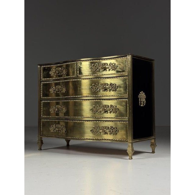 Black Mid-Century Chest of Drawers in Copper, 1960 For Sale - Image 8 of 18