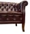 Swedish Chesterfield Sofa or Settee of Tufted Patinated Oxblood Leather For Sale - Image 15 of 15
