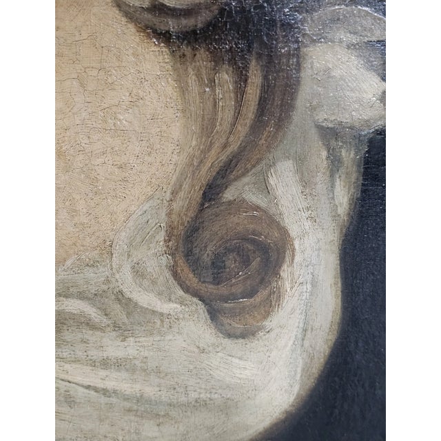 18th/19th Century Portrait Oil on Canvas Painting of a Woman in Gilt Gold Frame For Sale - Image 10 of 17