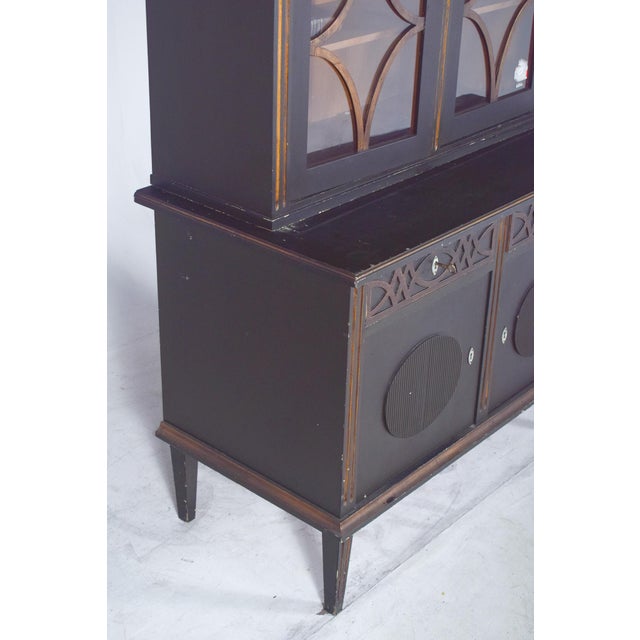 Danish Rustic Painted Cabinet with Gilt Accents For Sale - Image 12 of 14