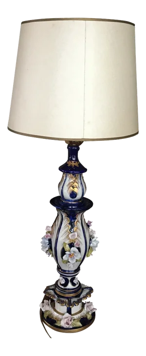 Porcelain Table Lamp, 1980s