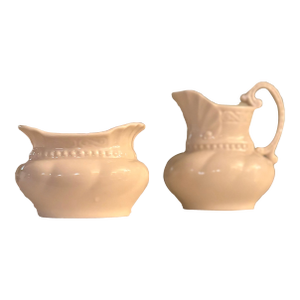 Mid 20th Century Lenox Colonial Collection Porcelain Creamer and Sugar Bowl Set