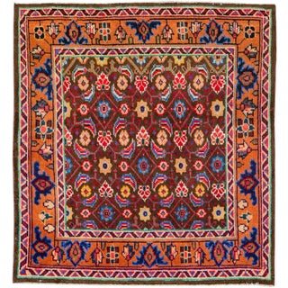 Vintage Persian Mahal Rug – Size: 2' 11" X 3'1" For Sale