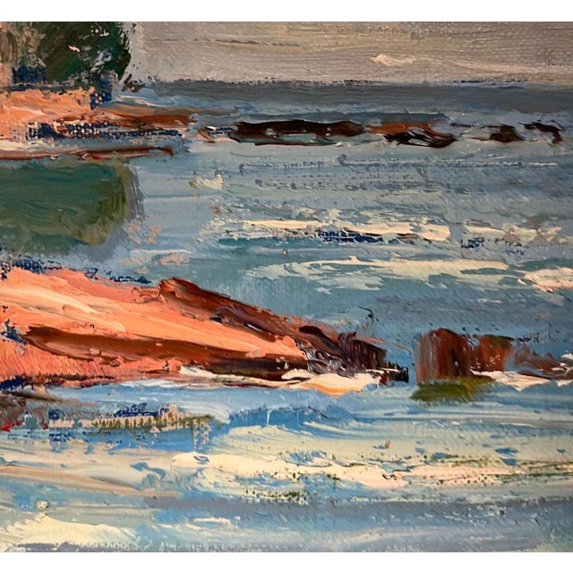 Ernest Voegeli, Seaside at Saint Raphaël, Oil on Canvas For Sale - Image 4 of 13