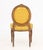 Wood Louis XVI Style Yellow Silk Damask Upholstered Walnut Side Chair For Sale - Image 7 of 7
