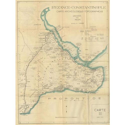 Vintage Archaeological & Topographical Map, 1938 For Sale - Image 4 of 12