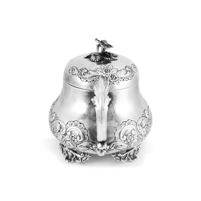 Antique j.g Ltd Heavy 925 Sterling Silver Sugar Bowl & Cover Individual Tea Set For Sale - Image 4 of 9