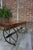 1950s wood and metal coffee table: solid wood top, metal legs, and of course, the wheels are fixed, but this gives it a...