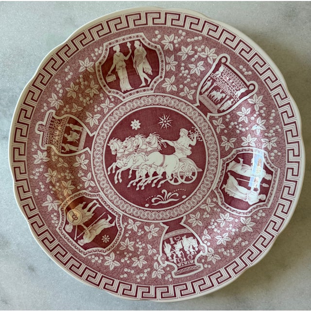 Set of 6 Vintage Red and White Spode Archive Collection Plates For Sale In Austin - Image 6 of 16