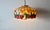 Metal 1970s Tiffany-Style Stained Glass Fruit Leaf Motif Pendant Hanging Light Fixture For Sale - Image 7 of 18