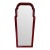 Vintage Kittinger Queen Anne Style Mahogany Tall Wall Mirror in Fresh Lacquer For Sale