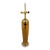 Currey & Co Tall Porcelain Lamp Brass Metallic Glaze For Sale