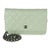 Light Green Quilted Lambskin Classic Wallet On Chain For Sale