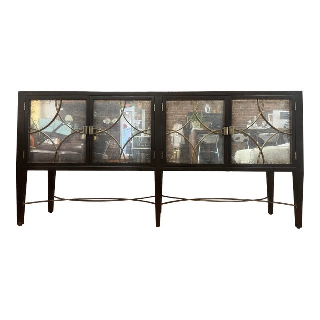Alden Parkes 'Hancock' Mirrored Buffet Sideboard For Sale