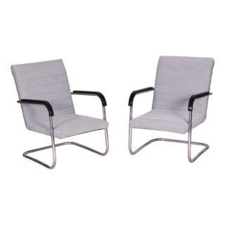 Vintage Bauhaus Lounge Chairs by Anton Lorenz for Mücke Milder, Czechia, 1930s, Set of 2 For Sale