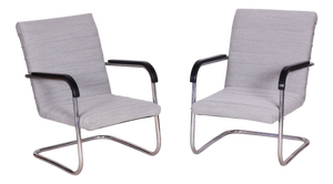 Vintage Bauhaus Lounge Chairs by Anton Lorenz for Mücke Milder, Czechia, 1930s, Set of 2