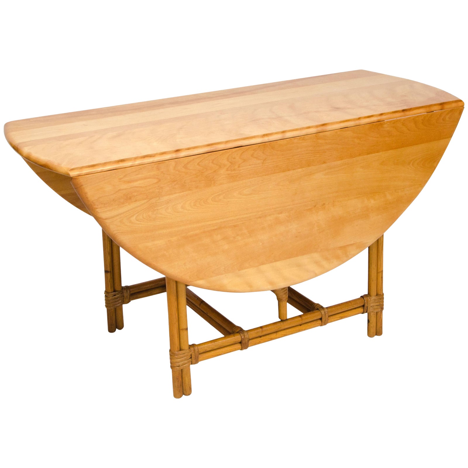 Heywood Wakefield Drop Leaf Round Table Ashcraft Line Chairish