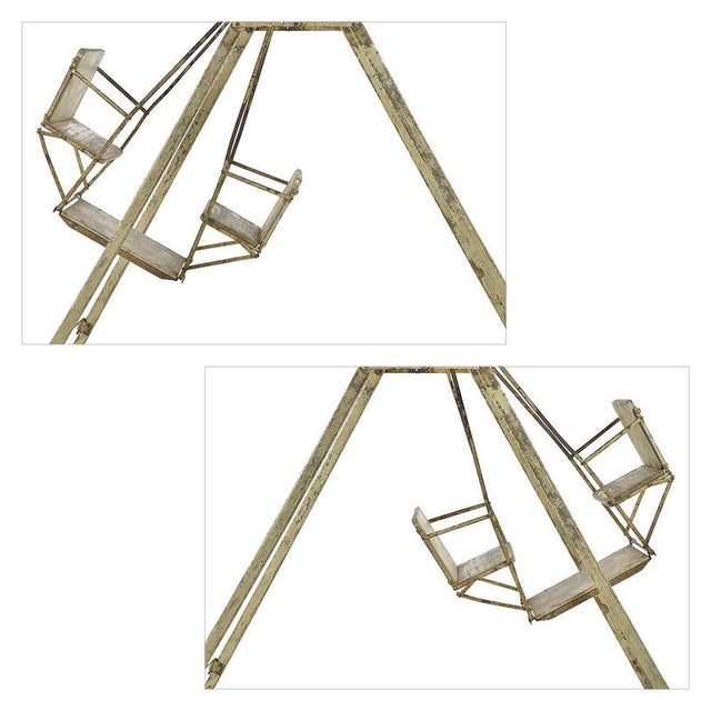 Patinated Iron Outdoor Swing For Sale - Image 3 of 8