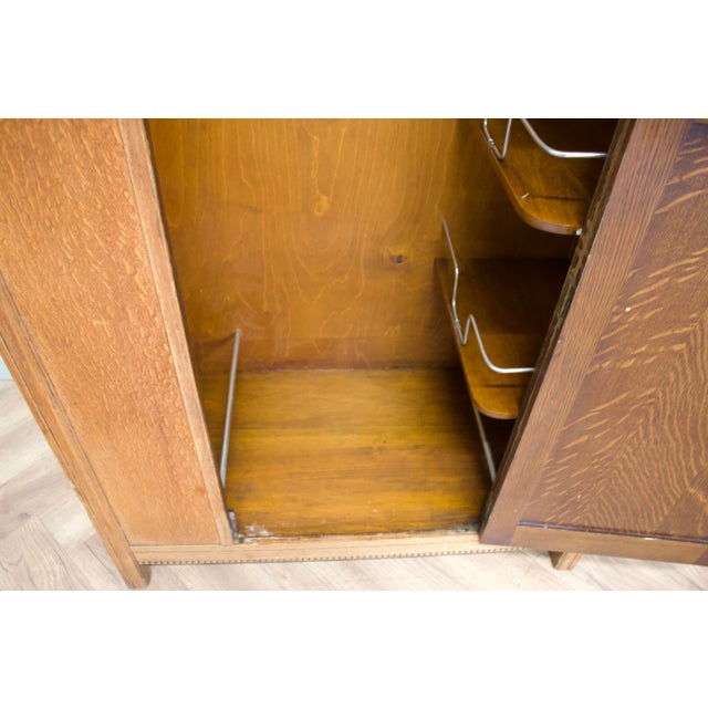 Vintage Art Deco Oak Hall Cupboard from Harris Lebus, 1930s For Sale - Image 8 of 11