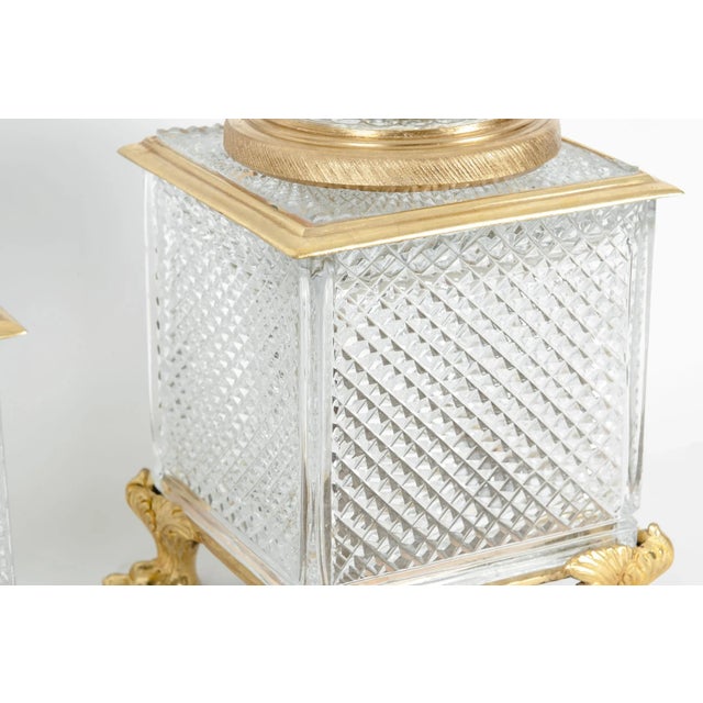 Late 19th Century Gilt Bronze / Cut Glass Vases / Centerpieces For Sale In New York - Image 6 of 13