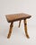 Mid-Century Rustic Wooden Stool with Bamboo Legs and Slab Top For Sale - Image 4 of 6