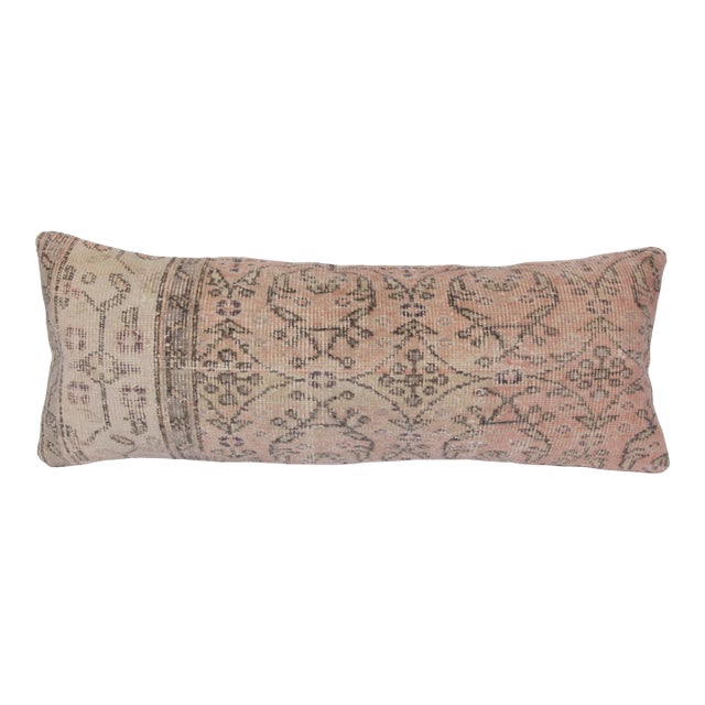 Handcrafted Vintage Anatolian Rug Pillow – Tribal Wool Lumbar - 13'' X 36'' Inches For Sale
