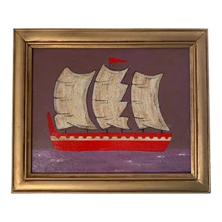 Contemporary Impressionist Style Seascape Painting on Canvas, Framed For Sale