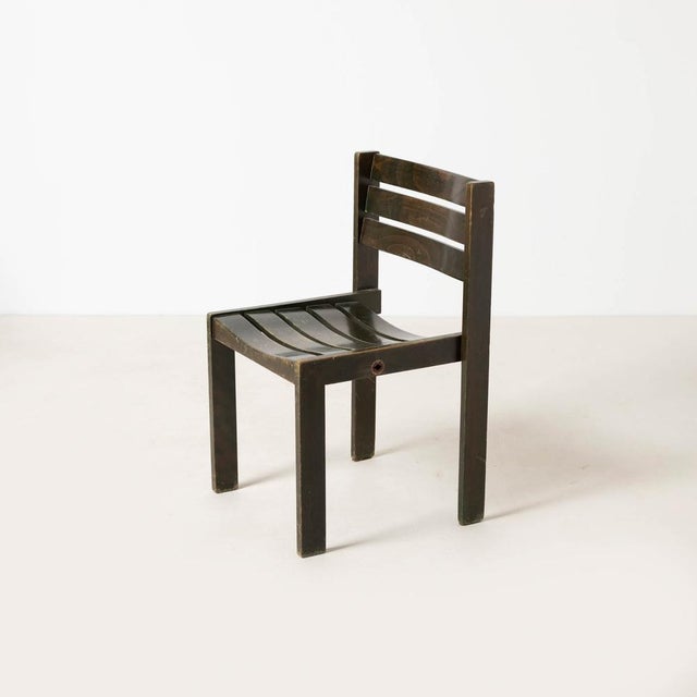 Stackable Dining Chair in Green Stained Wood from Wilkhahn, Germany, 1970s For Sale - Image 11 of 11