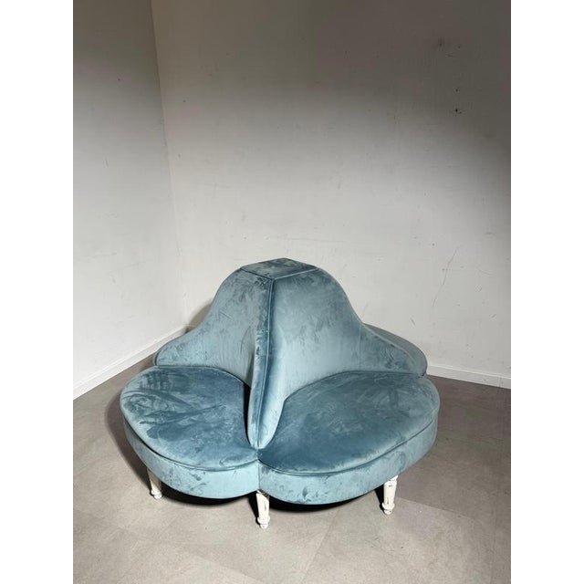 Bring a touch of French boudoir elegance into any interior with this impressive large round conversation seat. Also known...