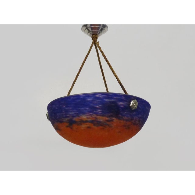 Art Deco Pendant Light by Frères Muller Lunéville, 1890s For Sale - Image 6 of 11