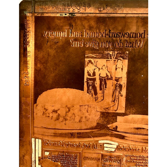 Industrial Three Vintage Photoengraved Copper Letterpress Printing Plates For Sale - Image 3 of 18
