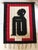 Textile Woven Red and Black Wall-Hanging Depicting Seating Man For Sale - Image 7 of 8