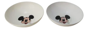 1970s Mikey Mouse Melamine Cereal Bowls Set of 2