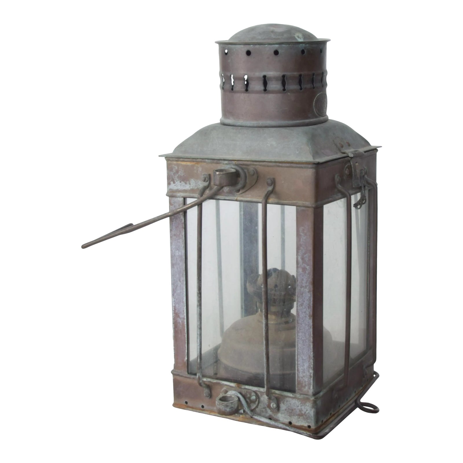 1960s Neptune N R Industrial Brass Ship Lantern | Chairish