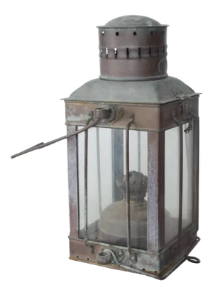 1960s Neptune N R Industrial Brass Ship Lantern