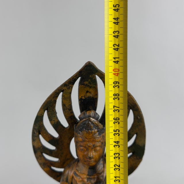 Artigianale, Buddhist Bodhisattva Statue, 1920s, Metal For Sale - Image 10 of 11