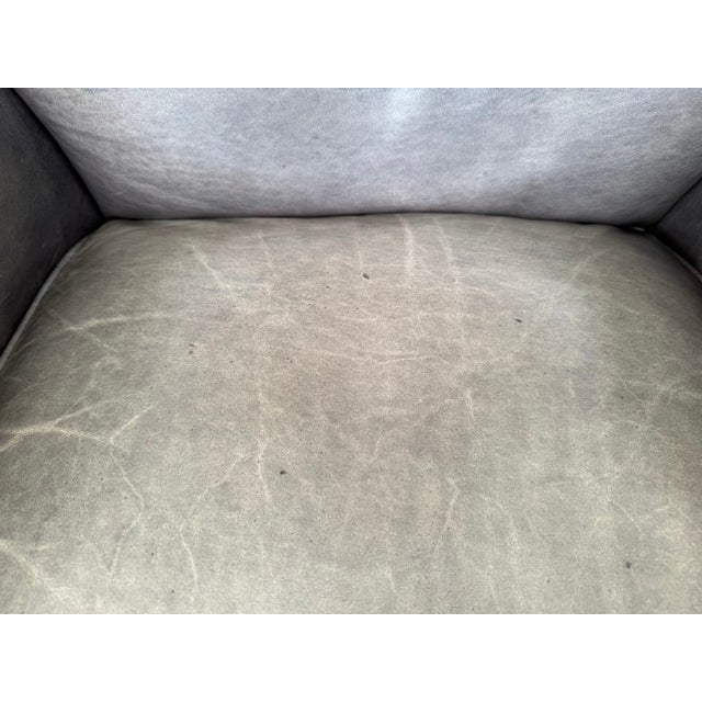 Pair of Hooker Furniture Faux-Leather Army-Green/Gray Maya Chairs For Sale - Image 16 of 18